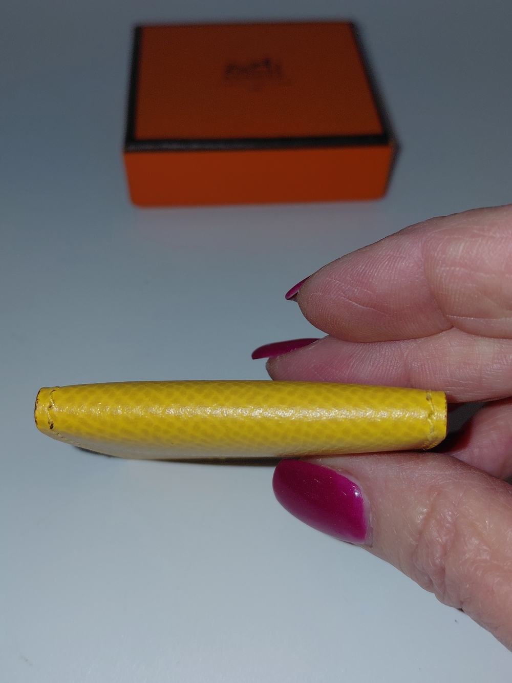 LOW START!! Hermes Yellow Epsom Calfskin Leather Mini Photo Album!VGC - Picture 6 of 10